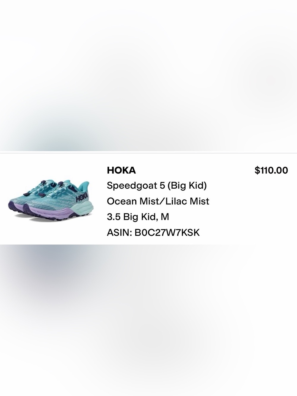 Hoka kids speedgoat 5